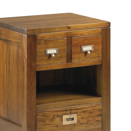 Mesita de Noche en Madera de Caoba con 3 Cajones Modelo Flamingo - Moycor (2)