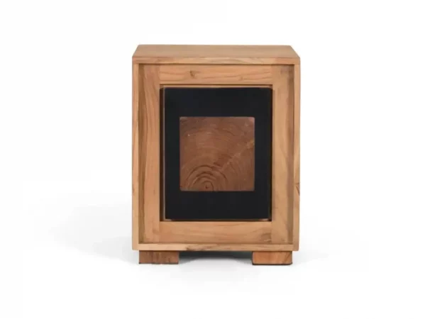 Mesita de noche de madera maciza de mango - 40x40x51 cm-MOVIL (3)