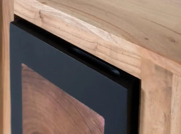 Mesita de noche de madera maciza de mango - 40x40x51 cm-MOVIL (6)