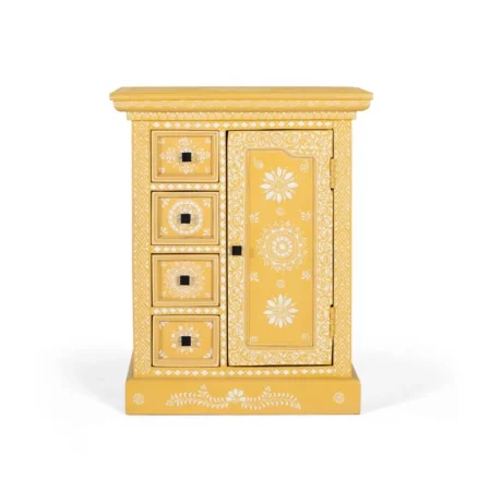 Mueble Auxiliar Madera Mango 1 Puerta y 4 Cajones 58x35x72 Cm - Giner y Colomer (2)