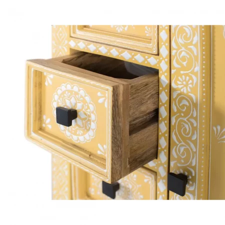 Mueble Auxiliar Madera Mango 1 Puerta y 4 Cajones 58x35x72 Cm - Giner y Colomer (3)