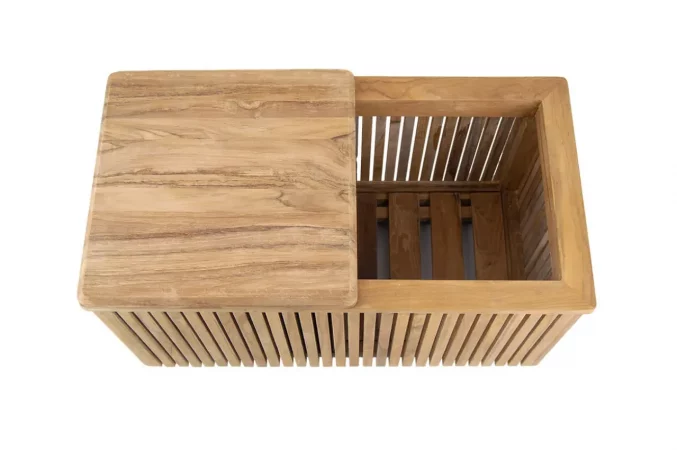 Mueble Auxiliar Madera Teca con Almacenaje 63x33x37 Cm - Moycor (3)