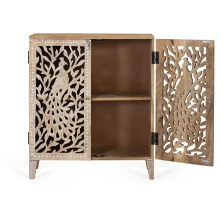 Mueble Auxiliar de Madera de Mango con Detallado Artístico y 2 Puertas - Giner y Colomer (3)