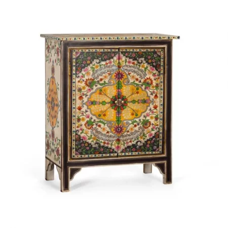 Mueble Auxiliar de Madera de Mango y MDF Artesanal 2 Puertas - Giner y Colomer (1)