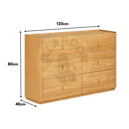 Mueble Auxiliares 6C Nereide Chapado Fresno Natural 120x40x80 Cm - Imori (4)