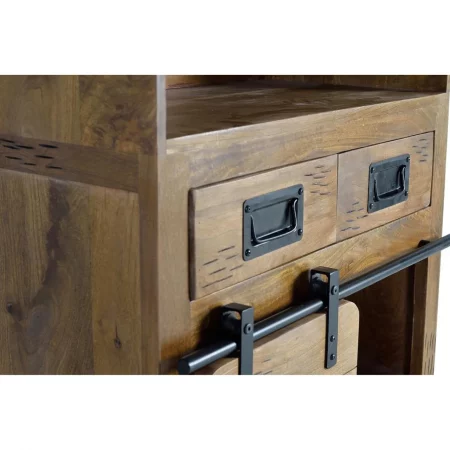 Mueble Bar Madera Mango Estilo Industrial Colección Júpiter 75x38x170 Cm - Giner y Colomer (1)