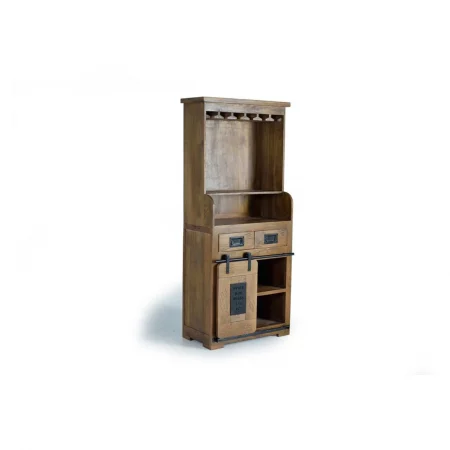 Mueble Bar Madera Mango Estilo Industrial Colección Júpiter 75x38x170 Cm - Giner y Colomer (3)