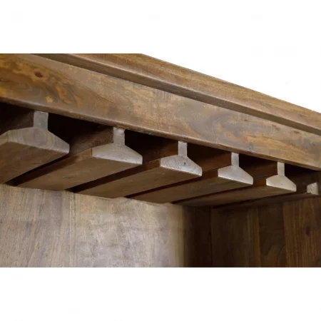 Mueble Bar Madera Mango Estilo Industrial Colección Júpiter 75x38x170 Cm - Giner y Colomer (4)