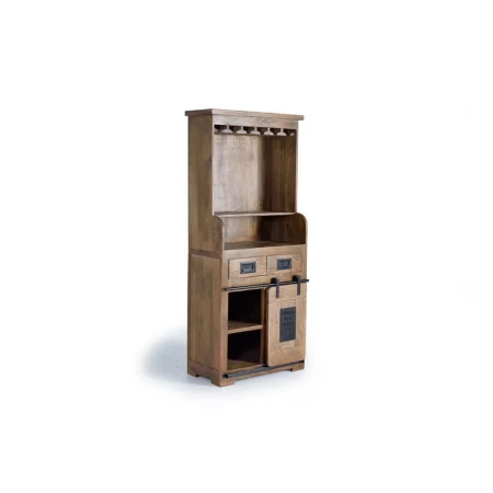 Mueble Bar Madera Mango Estilo Industrial Colección Júpiter 75x38x170 Cm - Giner y Colomer (5)