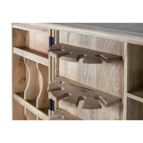 Mueble Bar Madera Mango Natural 90180x52x104 Cm - Giner y Colomer (5)
