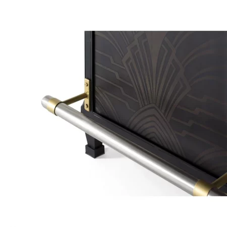 Mueble Bar Madera de Mango y Metal Negro 173x68x110 Cm - Giner y Colomer (7)