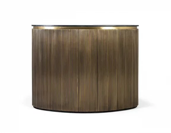 Mueble Bar de Diseño Contemporáneo con Encimera de Mármol Negro y Detalles Dorados–145x57x110cm-MOVIL (2)