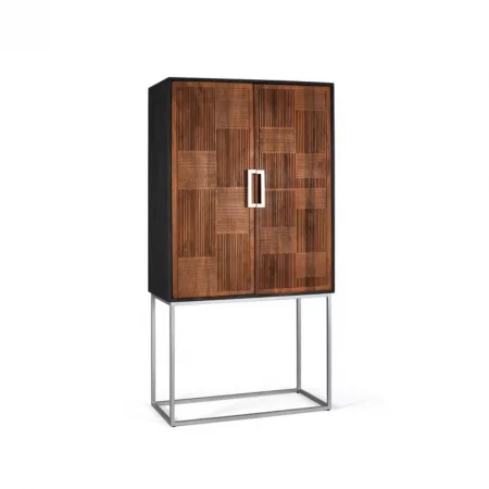 Mueble Bar de Madera Mango 2 Puertas con Patas de Metal - Giner y Colomer (6)