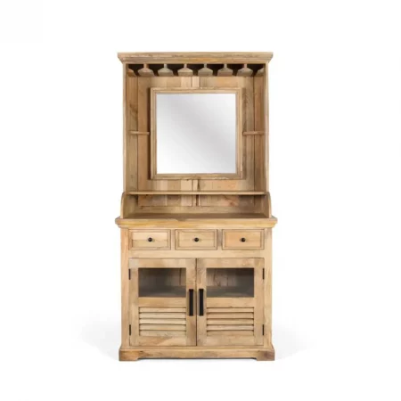Mueble Botellero Fabricada en Madera de Mango 98x45x190 Cm - Giner y Colomer