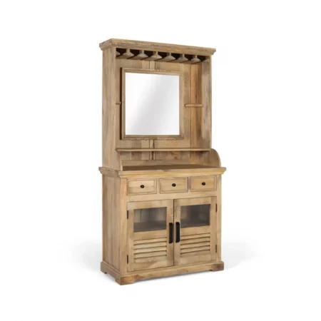 Mueble Botellero Fabricada en Madera de Mango 98x45x190 Cm - Giner y Colomer2