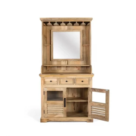 Mueble Botellero Fabricada en Madera de Mango 98x45x190 Cm - Giner y Colomer3