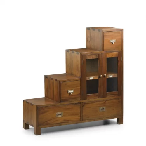 Mueble EscaleraCónsola Derecha Madera Caoba Colección Flamingo 100x32x100 Cm - Moycor (1)