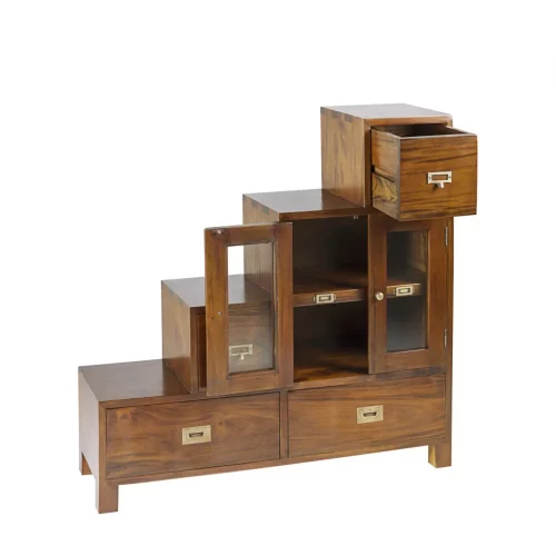Mueble EscaleraCónsola Derecha Madera Caoba Colección Flamingo 100x32x100 Cm - Moycor (2)