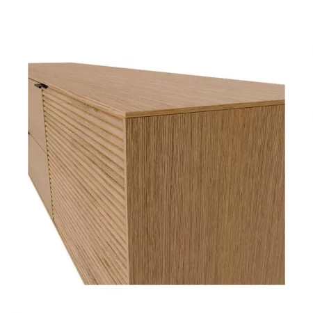 Mueble T.V Tulsa de Chapa Roble 2 Puertas Madera + 2 Cajones + 1 Estante Patas Metal - SomCasa (7)