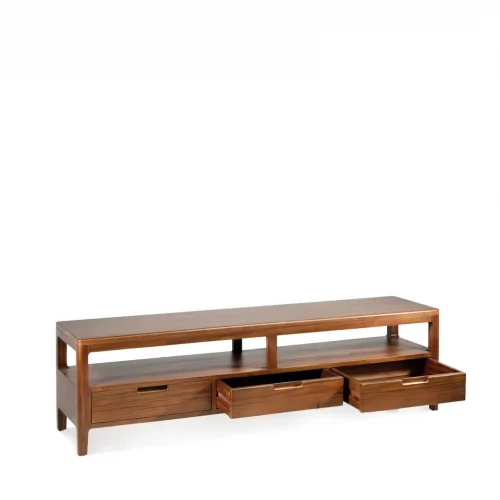 Mueble TV 3 Cajones Madera Caoba Colección Oporto 160x40x45 Cm - Moycor (1)