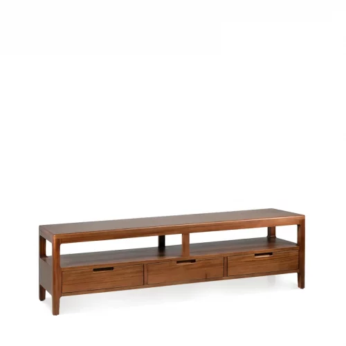 Mueble TV 3 Cajones Madera Caoba Colección Oporto 160x40x45 Cm - Moycor (5)