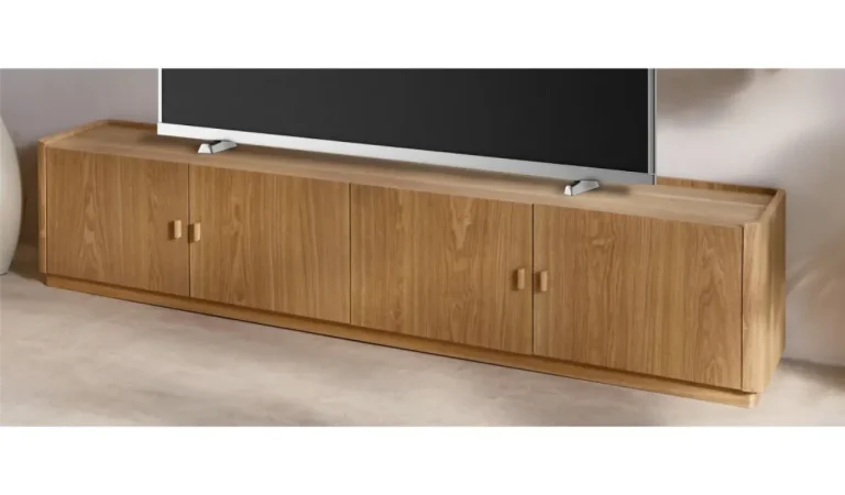 Mueble TV 4P Nereide Chapado Fresno Natural 180x40x40 Cm - Imori (1)