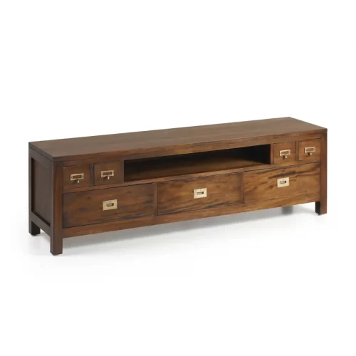 Mueble TV Flamingo de Madera de Caoba 7 Cajones y 1 Hueco - Moycor (1)