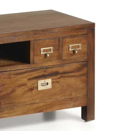 Mueble TV Flamingo de Madera de Caoba 7 Cajones y 1 Hueco - Moycor (2)