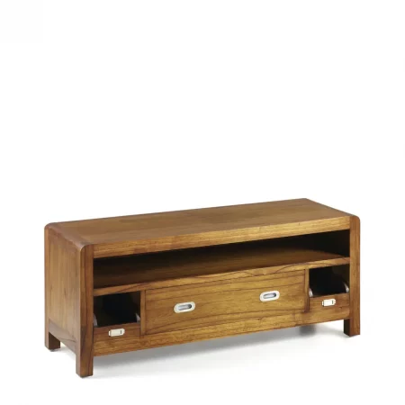 Mueble TV Flash con 3 Cajones 1 Hueco con Accesorios de Bronce -Moycor (1)