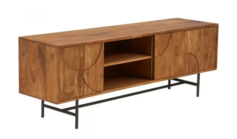 Mueble TV Jafari Madera de Acacia Metal 175x40x60 Cm - Imori (1)