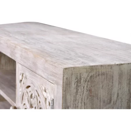 Mueble TV Madera Mango 2 Puerta + 1 Estante Base Metal Colección Mykonos 130x40x55 Cm - Giner y Colomer (5)