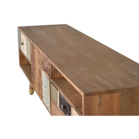 Mueble TV Madera Mango 3 Cajones + 2 Puertas Frontales diversos Colección Mumbai 160x40x50 Cm - Giner y Colomer (2)
