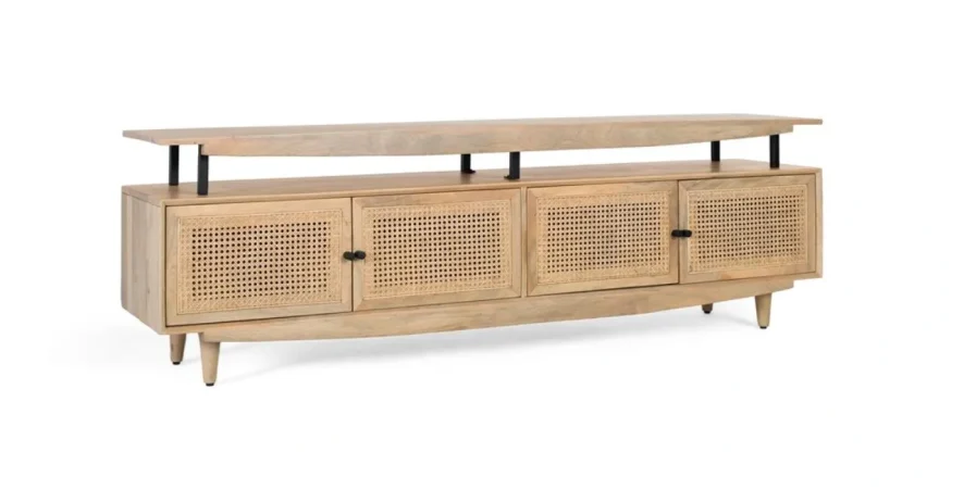 Mueble TV Madera de Mango Natural 180x43x58 Cm - Giner y Colomer (3)