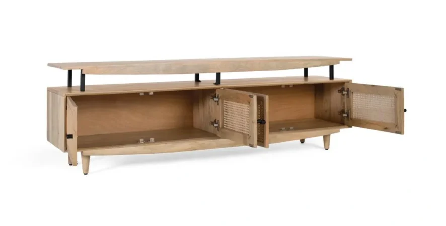 Mueble TV Madera de Mango Natural 180x43x58 Cm - Giner y Colomer (5)