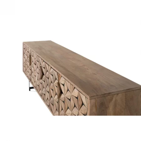 Mueble TV Madera de Mango NaturalNegro 177x40x58 Cm - Giner y Colomer (6)