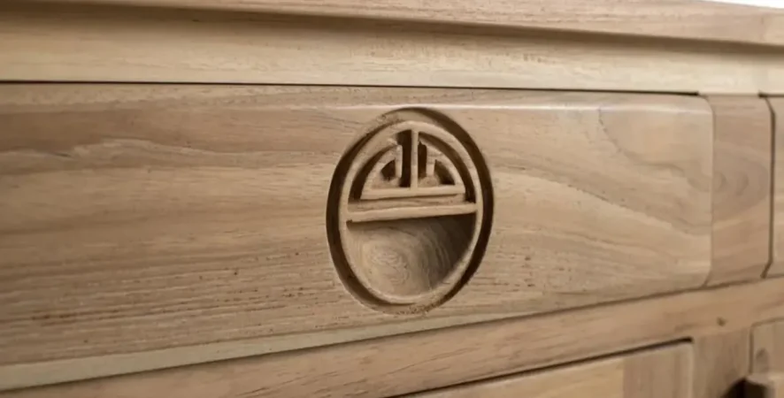 Mueble TV Madera de Teca Maciza Natural 170x35x62 Cm - Giner y Colomer (4)