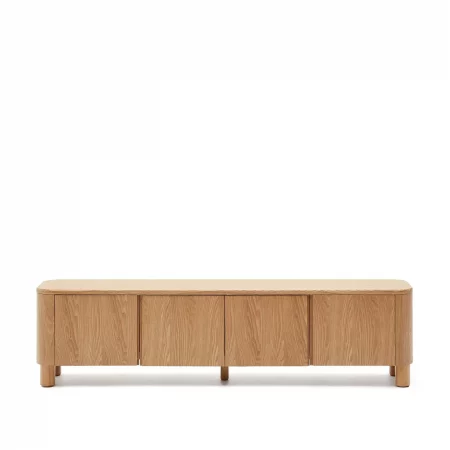 Mueble TV Salaya de madera contrachapada de fresno FSC Mix Credit 200 x 52 cm-1