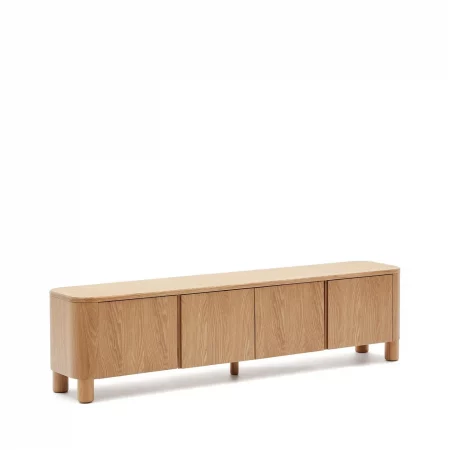 Mueble TV Salaya de madera contrachapada de fresno FSC Mix Credit 200 x 52 cm-2