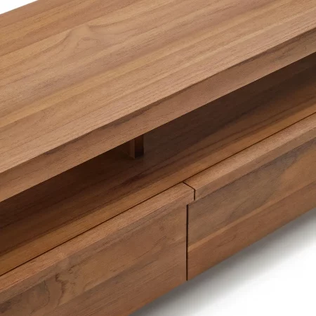 Mueble TV Sashi de madera maciza de teca 200 x 40 cm-3