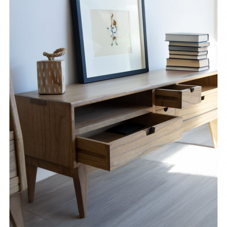 Mueble TV Scandi 4 Cajones 2 Huecos 140x40x50 Cm - Moycor (5)
