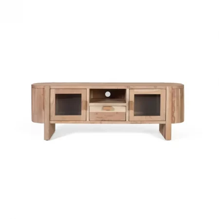 Mueble Televisor Fabricado En Madera De Mango Natural 149x51x40 Cm - Giner y Colomer (1)