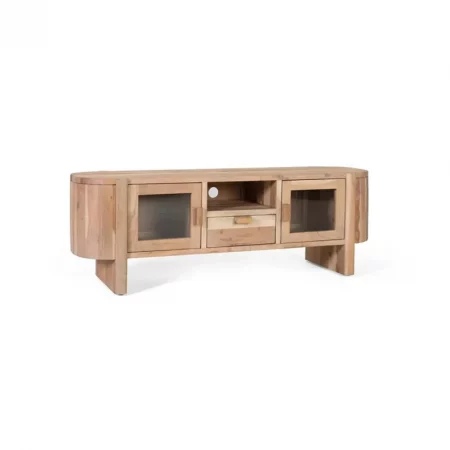 Mueble Televisor Fabricado En Madera De Mango Natural 149x51x40 Cm - Giner y Colomer (3)