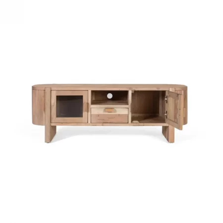 Mueble Televisor Fabricado En Madera De Mango Natural 149x51x40 Cm - Giner y Colomer (6)
