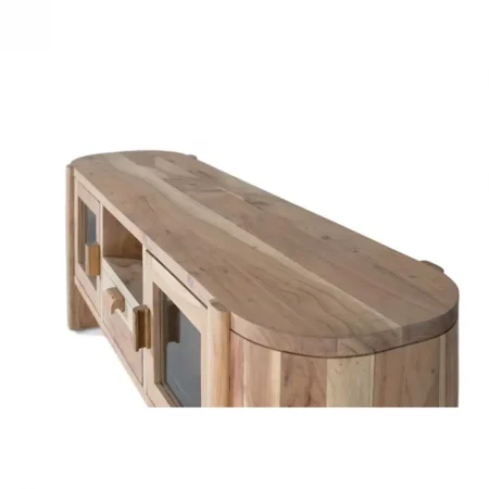 Mueble Televisor Fabricado En Madera De Mango Natural 149x51x40 Cm - Giner y Colomer (7)