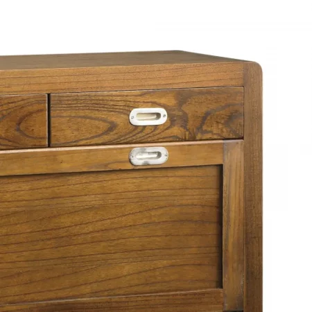 Mueble Zapatero en Madera de Mindi con 2 Cajones y 2 Puertas Abatibles Modelo Flash 100x30x92 Cm - Moycor (3)