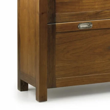 Mueble Zapatero en Madera de Mindi con 2 Cajones y 2 Puertas Abatibles Modelo Flash 100x30x92 Cm - Moycor (4)