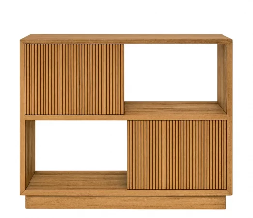 Mueble auxiliar Bellamonte de madera de teca reciclada natural 100x35x89 cm - MOVIL (1)