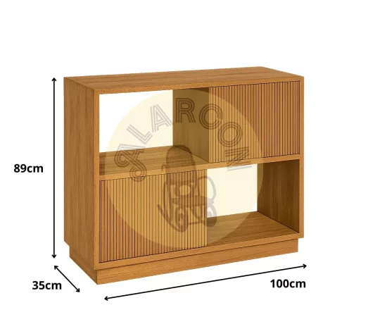Mueble auxiliar Bellamonte de madera de teca reciclada natural 100x35x89 cm - MOVIL (2)
