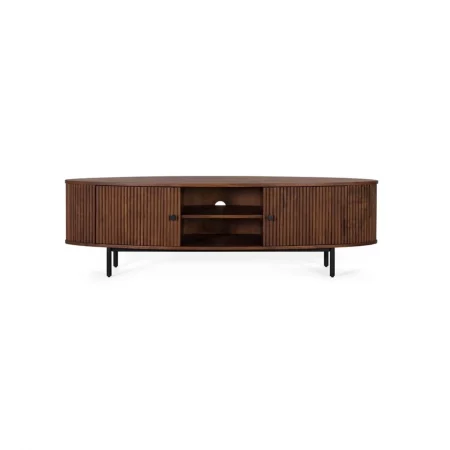 Mueble de TV 2 Puertas Madera de Acacia Ovalado Colección Ludhiana 170x48x50 Cm - Giner y Colomer (5)
