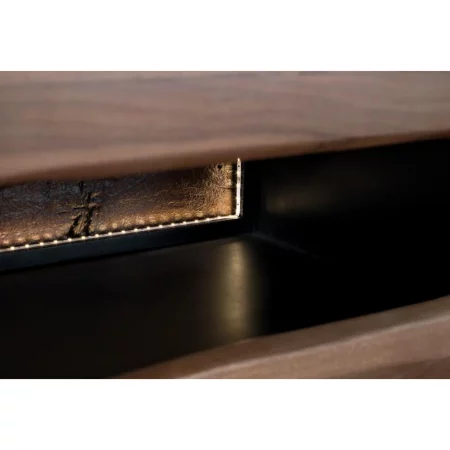 Mueble de TV 3 Cajones con Iluminación Madera de Acacia Maciza Colección Imphal 180x42x50 Cm - Giner y Colomer (5)